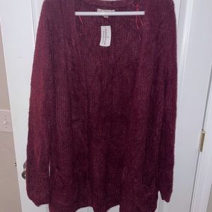 Windsor cardigan burgundy size medium